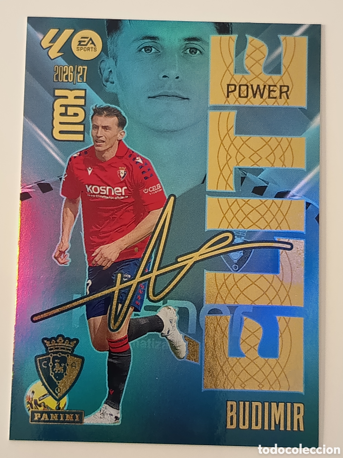 Cromos de f&uacute;tbol: 3p Budinir elite power megacracks 2026-2027