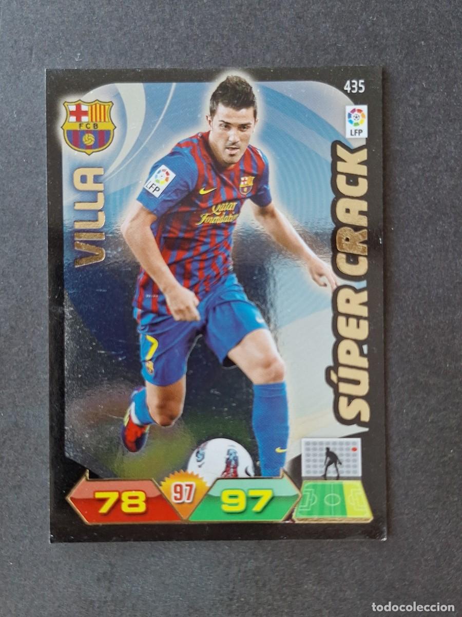 Cromos de f&uacute;tbol: L3 VILLA F. C. BARCELONA 435 SUPER CRACK ADRENALYN XL LIGA 2011 2012 11 12 PANINI