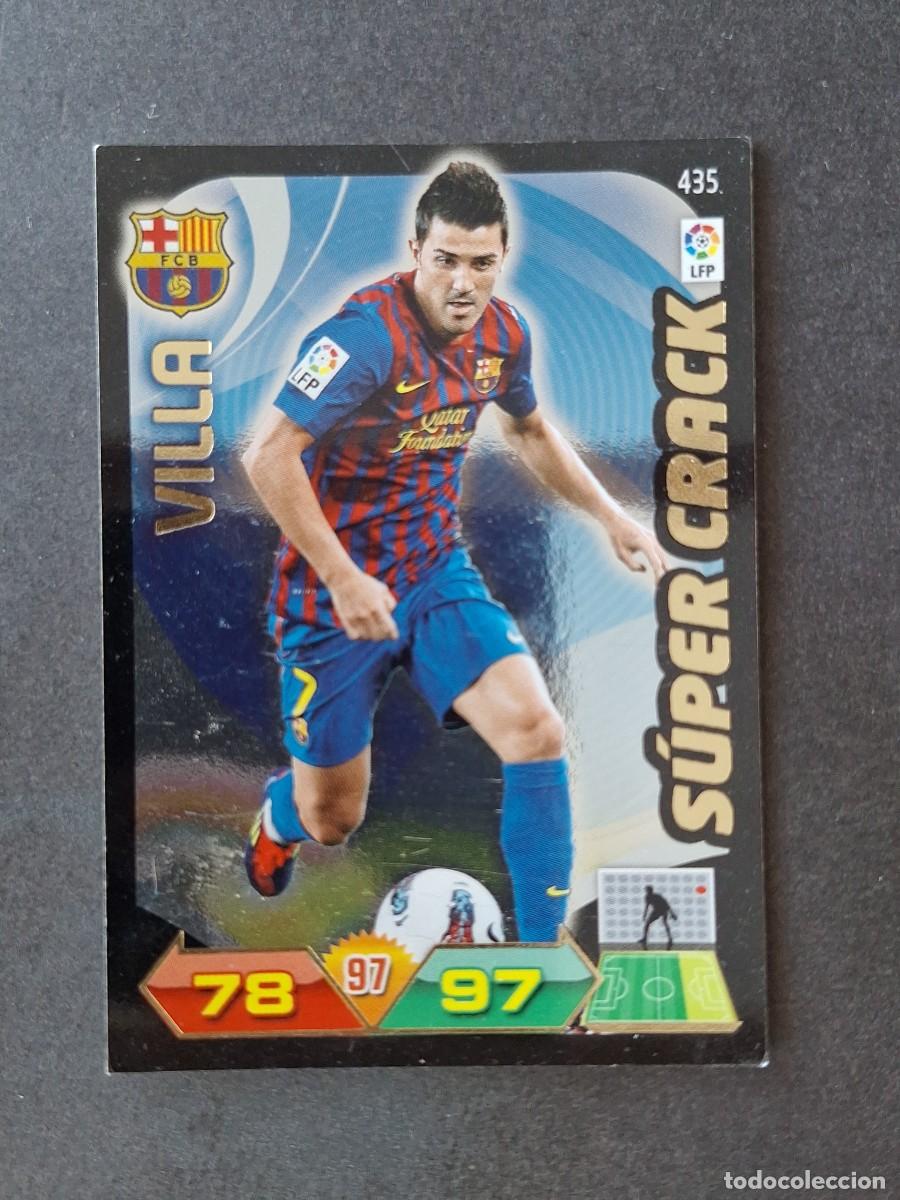 Cromos de f&uacute;tbol: L3 VILLA F. C. BARCELONA 435 SUPER CRACK ADRENALYN XL LIGA 2011 2012 11 12 PANINI
