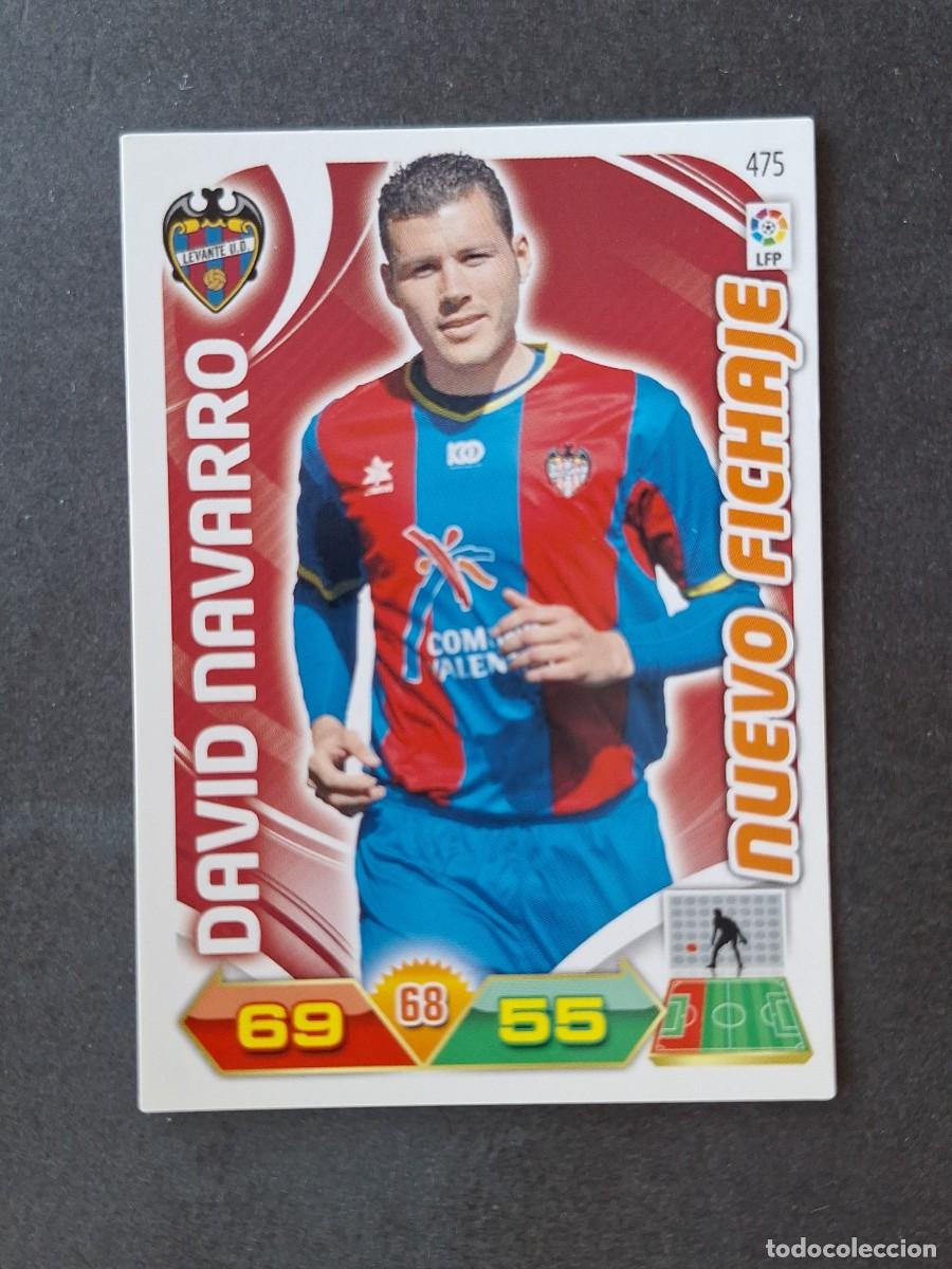 Cromos de f&uacute;tbol: L3 DAVID NAVARRO LEVANTE U. D. 475 NUEVO FICHAJE ADRENALYN XL LIGA 2011 2012 11 12 PANINI
