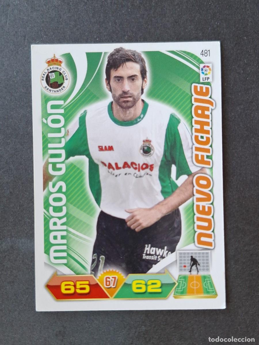 Cromos de f&uacute;tbol: L3 MARCOS GULLON RACING DE SANTANDER 481 NUEVO FICHAJE ADRENALYN XL LIGA 2011 2012 11 12 PANINI