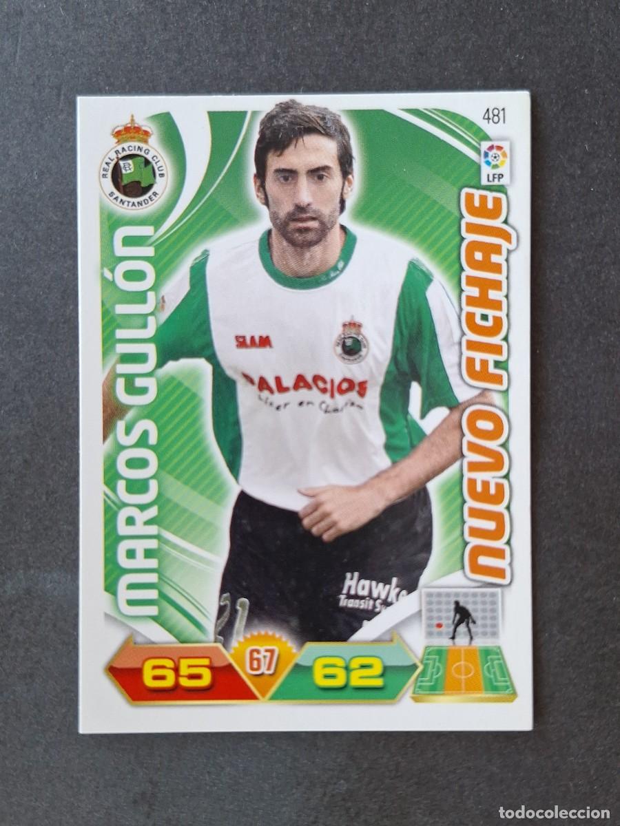 Cromos de f&uacute;tbol: L3 MARCOS GULLON RACING DE SANTANDER 481 NUEVO FICHAJE ADRENALYN XL LIGA 2011 2012 11 12 PANINI