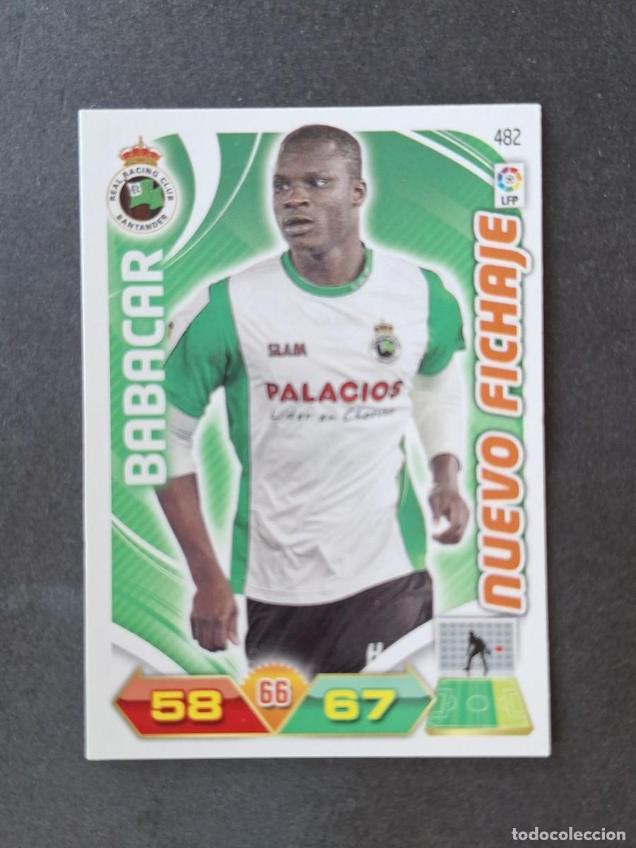 Cromos de f&uacute;tbol: L3 BABACAR RACING DE SANTANDER 482 NUEVO FICHAJE ADRENALYN XL LIGA 2011 2012 11 12 PANINI
