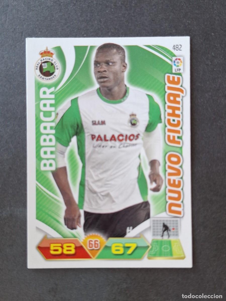 Cromos de f&uacute;tbol: L3 BABACAR RACING DE SANTANDER 482 NUEVO FICHAJE ADRENALYN XL LIGA 2011 2012 11 12 PANINI