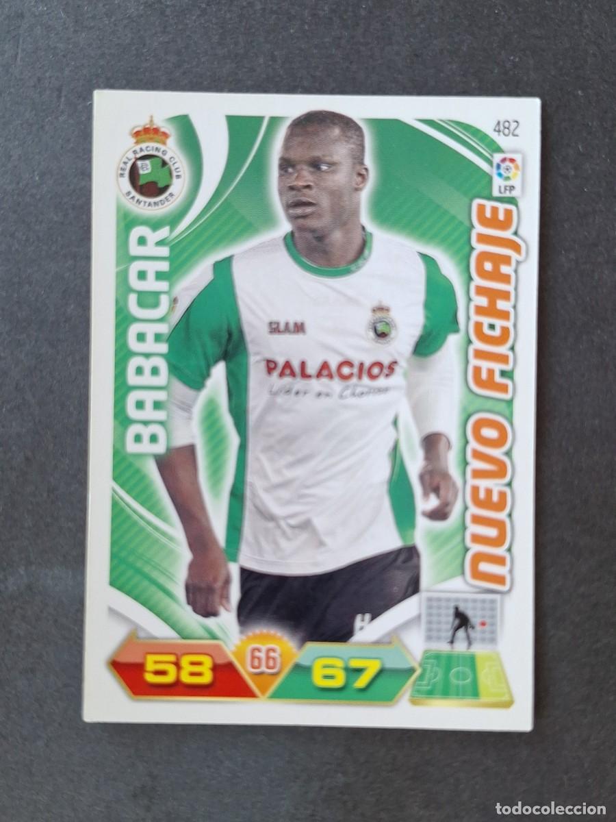 Cromos de f&uacute;tbol: L3 BABACAR RACING DE SANTANDER 482 NUEVO FICHAJE ADRENALYN XL LIGA 2011 2012 11 12 PANINI