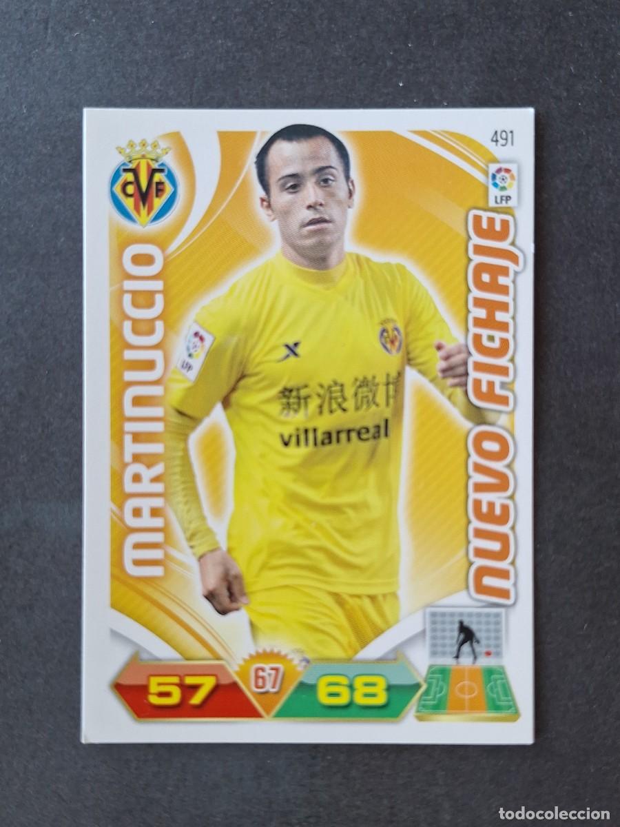 Cromos de f&uacute;tbol: L3 MARTINUCCIO VILLARREAL C. F. 491 NUEVO FICHAJE ADRENALYN XL LIGA 2011 2012 11 12 PANINI