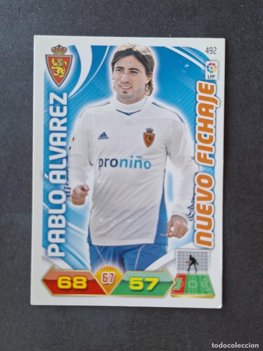 Cromos de f&uacute;tbol: L3 PABLO ALVAREZ REAL ZARAGOZA 492 NUEVO FICHAJE ADRENALYN XL LIGA 2011 2012 11 12 PANINI
