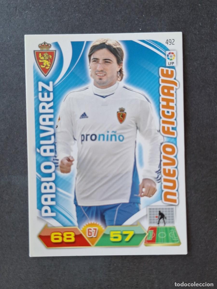 Cromos de f&uacute;tbol: L3 PABLO ALVAREZ REAL ZARAGOZA 492 NUEVO FICHAJE ADRENALYN XL LIGA 2011 2012 11 12 PANINI
