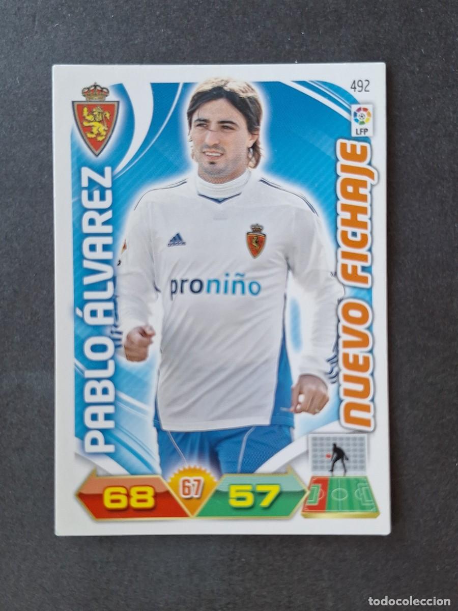 Cromos de f&uacute;tbol: L3 PABLO ALVAREZ REAL ZARAGOZA 492 NUEVO FICHAJE ADRENALYN XL LIGA 2011 2012 11 12 PANINI