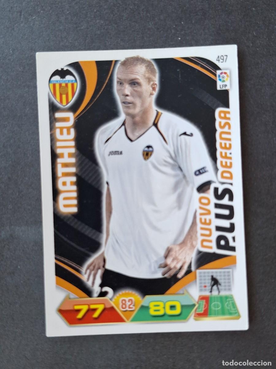 Cartes &agrave; collectionner de Football: L3 MATHIEU VALENCIA C. F. 497 NUEVO PLUS DEFENSA ADRENALYN XL LIGA 2011 2012 11 12 PANINI