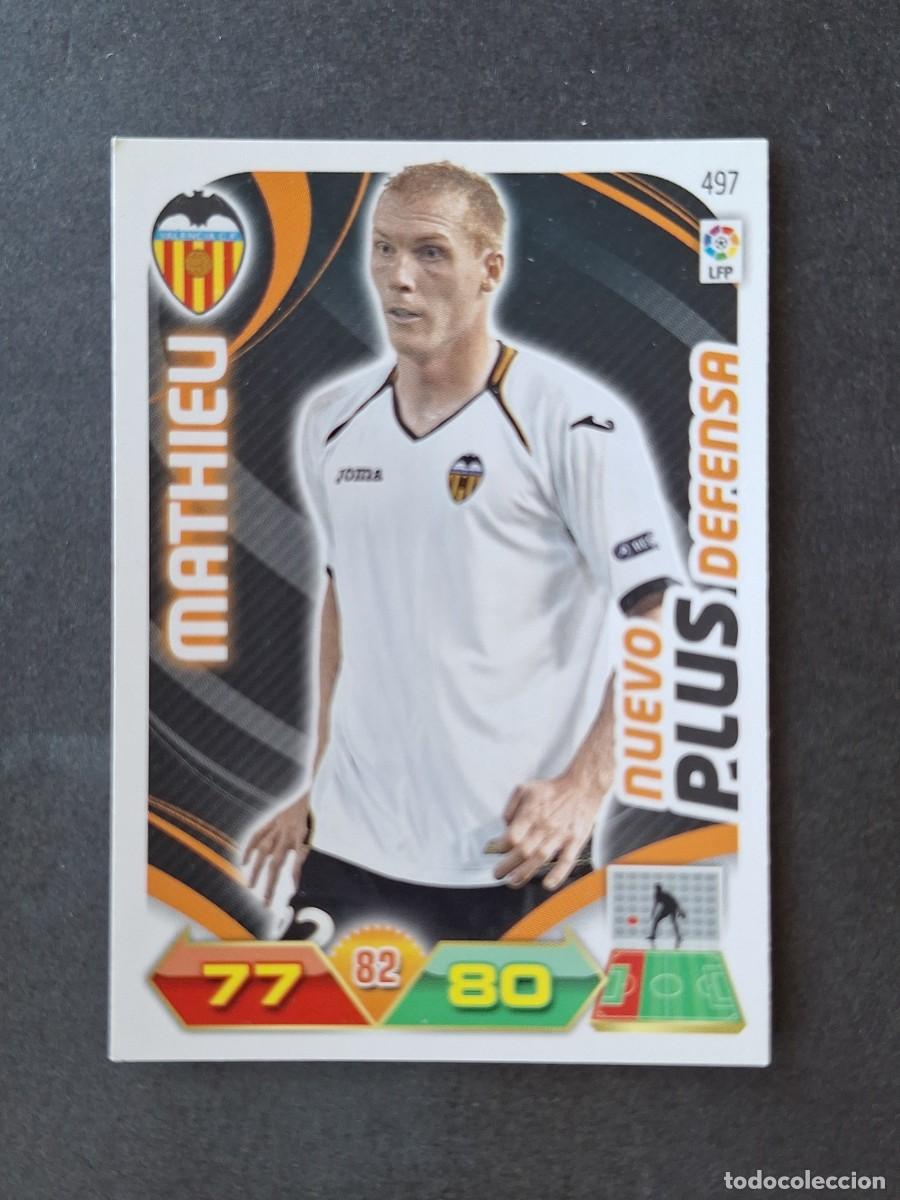 Cartes &agrave; collectionner de Football: L3 MATHIEU VALENCIA C. F. 497 NUEVO PLUS DEFENSA ADRENALYN XL LIGA 2011 2012 11 12 PANINI