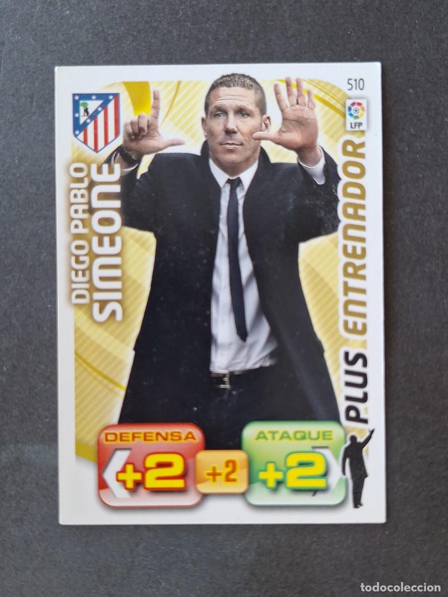 Cromos de f&uacute;tbol: L3 SIMEONE ATLETICO DE MADRID 510 PLUS ENTRENADOR ADRENALYN XL LIGA 2011 2012 11 12 PANINI