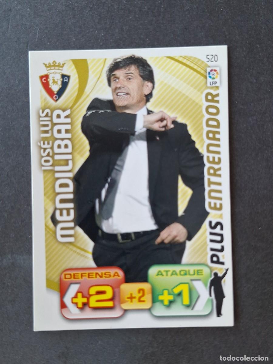 Cromos de f&uacute;tbol: L3 JOSE LUIS MENDILIBAR C. A. OSASUNA 520 PLUS ENTRENADOR ADRENALYN XL LIGA 2011 2012 11 12 PANINI