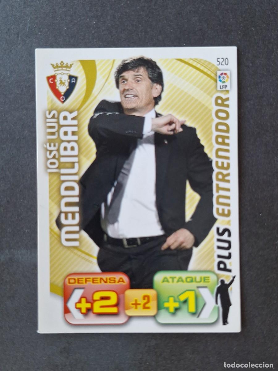 Cromos de f&uacute;tbol: L3 JOSE LUIS MENDILIBAR C. A. OSASUNA 520 PLUS ENTRENADOR ADRENALYN XL LIGA 2011 2012 11 12 PANINI