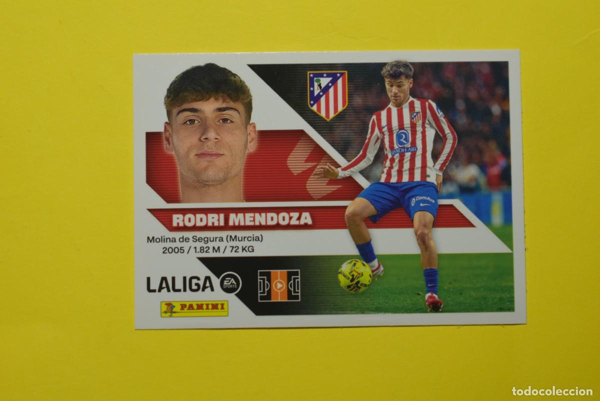 Cromos de f&uacute;tbol: Cromo Liga 2026 2027. 26 27. Rodri Mendoza. Atl&eacute;tico de Madrid. N. &ordm; 14 A. ESTE. Panini