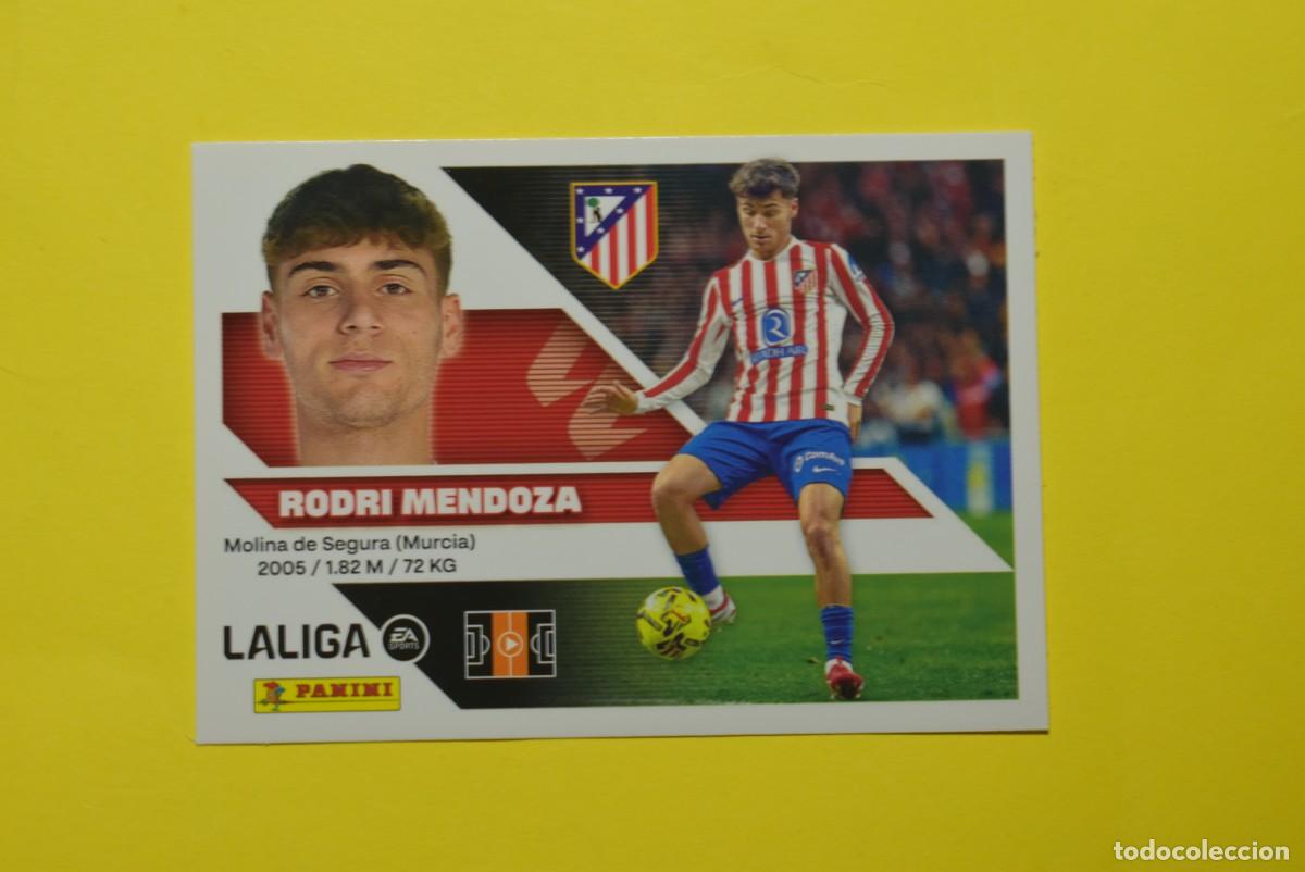 Cromos de f&uacute;tbol: Cromo Liga 2026 2027. 26 27. Rodri Mendoza. Atl&eacute;tico de Madrid. N. &ordm; 14 A. ESTE. Panini