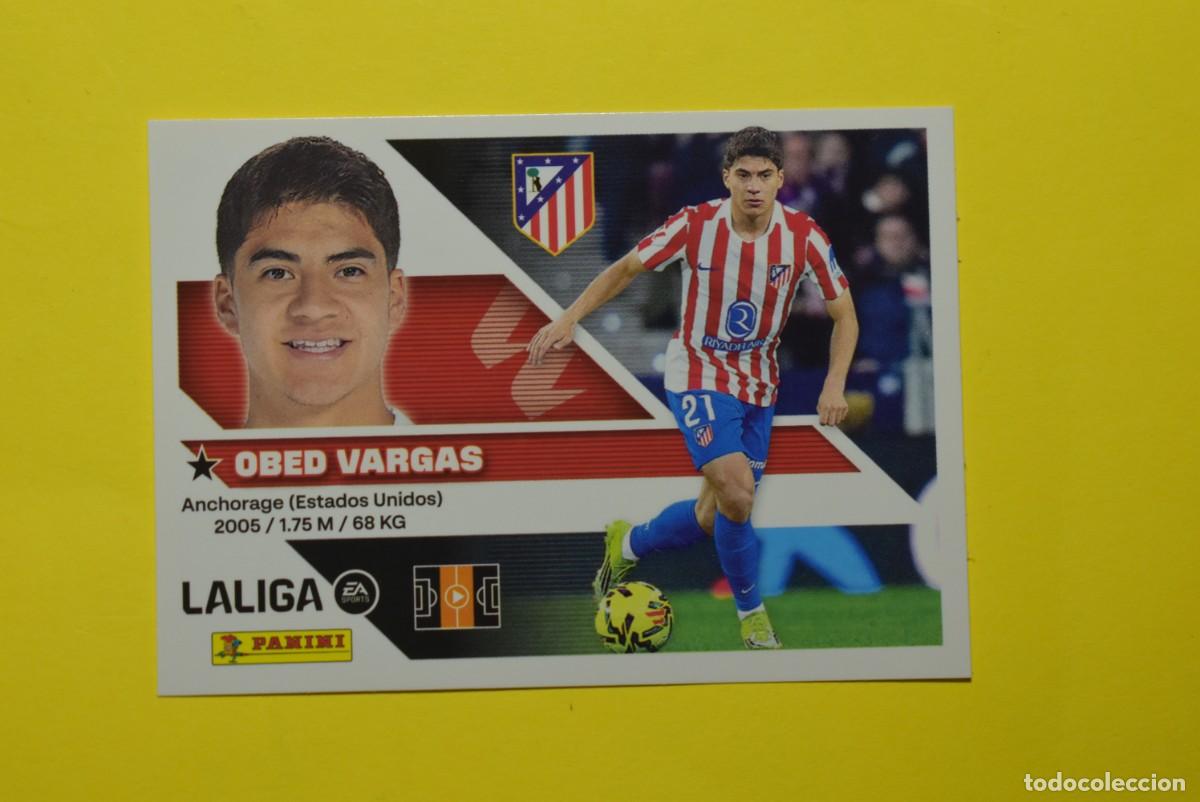 Cromos de f&uacute;tbol: Cromo Liga 2026 2027. 26 27. Obed Vargas. Atl&eacute;tico de Madrid. N. &ordm; 14 B. ESTE. Panini