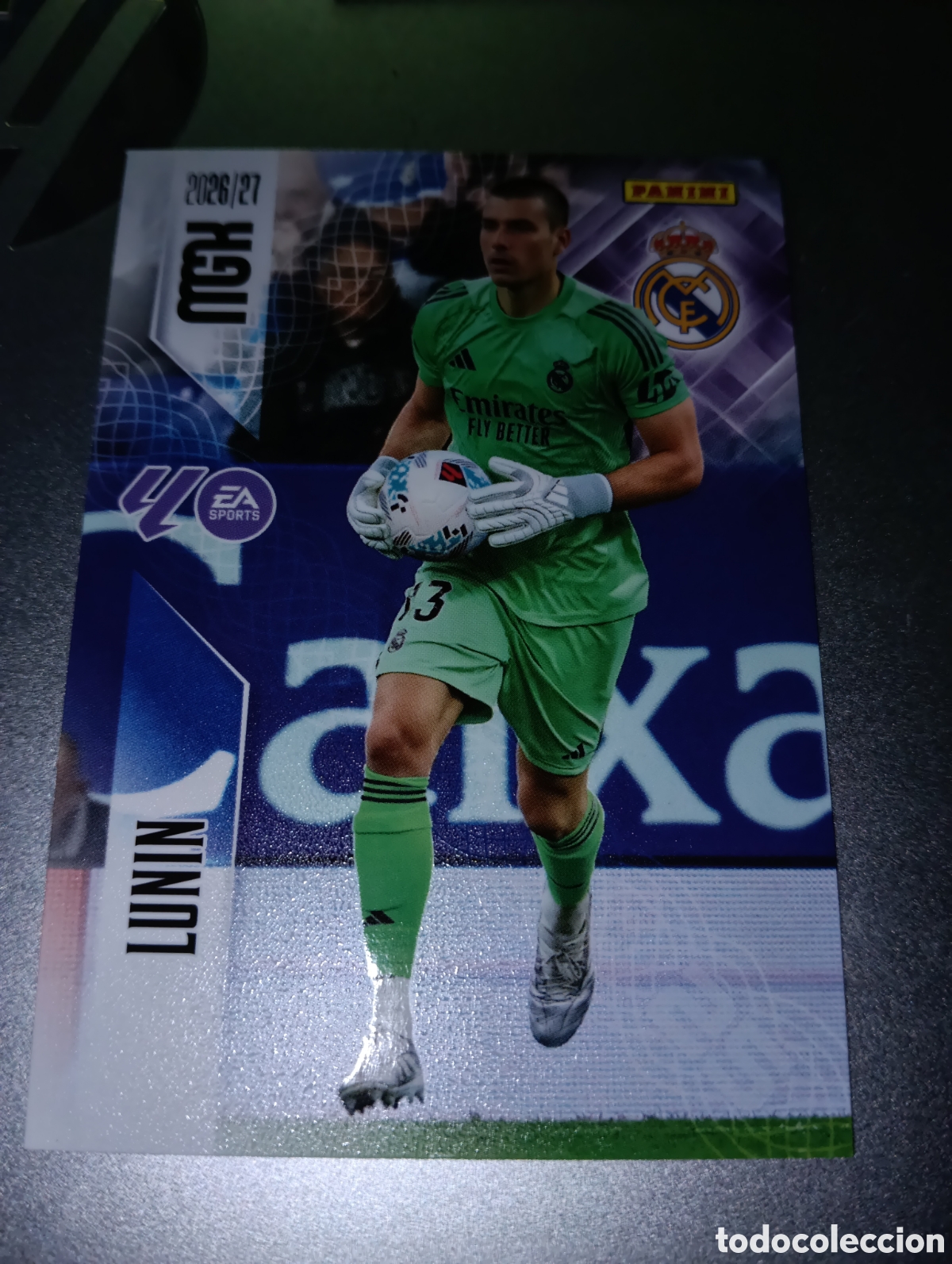 Cromos de f&uacute;tbol: MEGACRACKS 2026/27 CARD BASIC LUNIN REAL MADRID # 219 PANINI