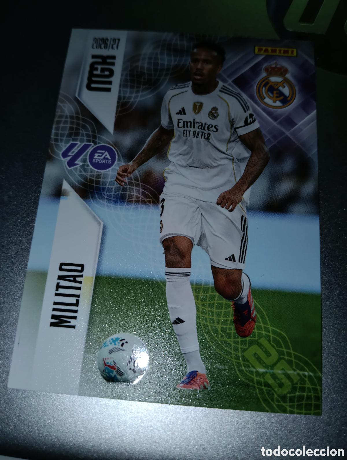 Cromos de f&uacute;tbol: MEGACRACKS 2026/27 CARD BASIC militao REAL MADRID # PANINI