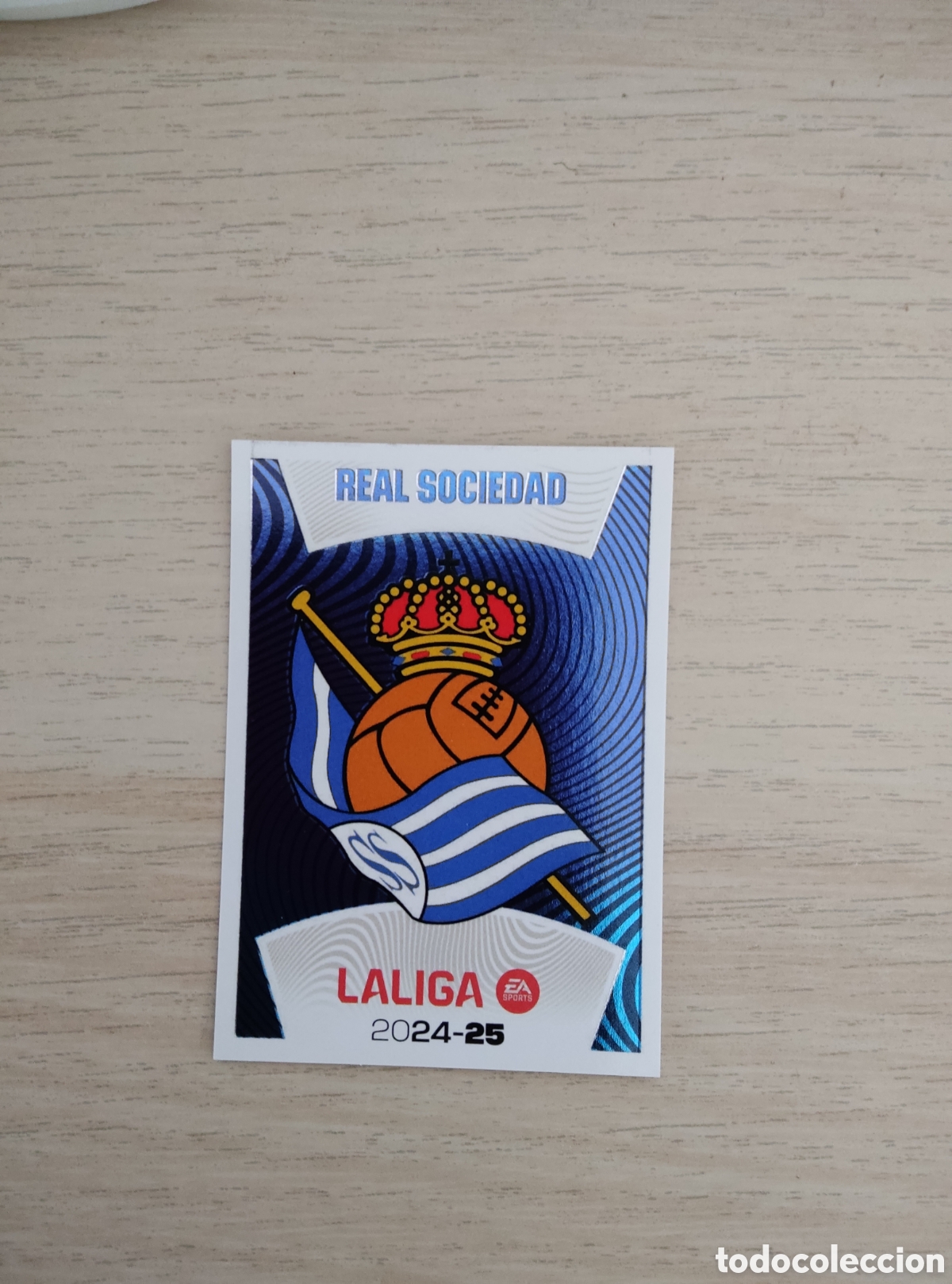 Cromos de f&uacute;tbol: 1 ESCUDO REAL SOCIEDAD LIGA ESTE 2024 2025