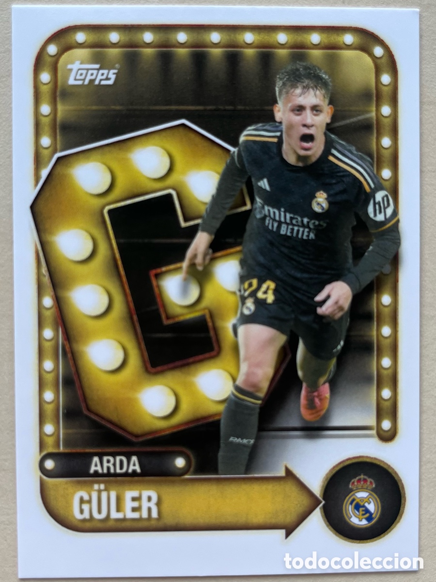 Cromos de f&uacute;tbol: Arda G&uuml;ler Insert Real Madrid Topps Tin 2025-26