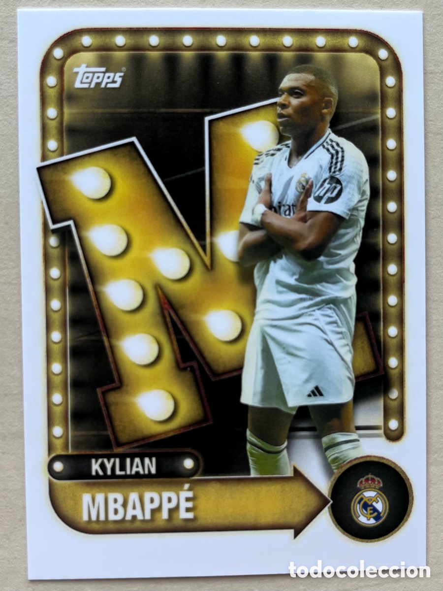 Cromos de f&uacute;tbol: Kylian Mbapp&eacute; Insert Real Madrid Topps Tin 2025-26