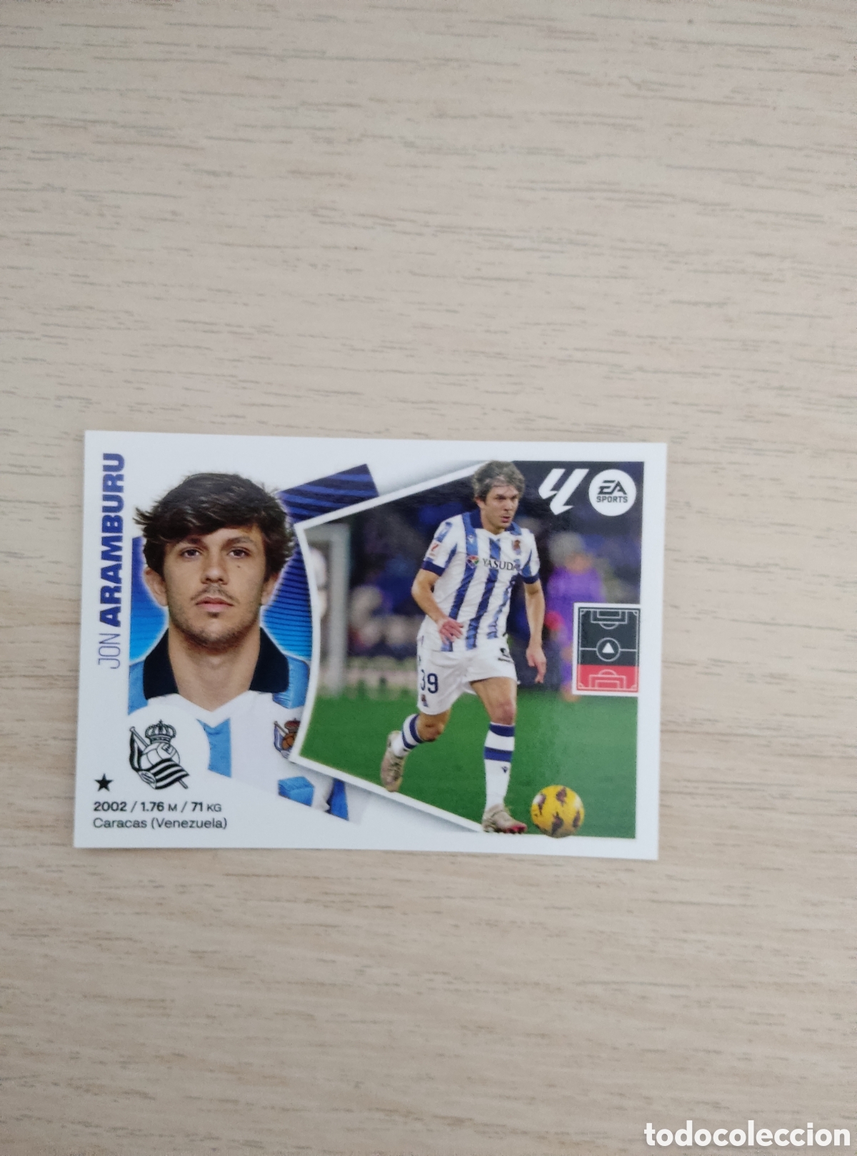 Cromos de f&uacute;tbol: 10 B ARAMBURU REAL SOCIEDAD LIGA ESTE 2024 2025