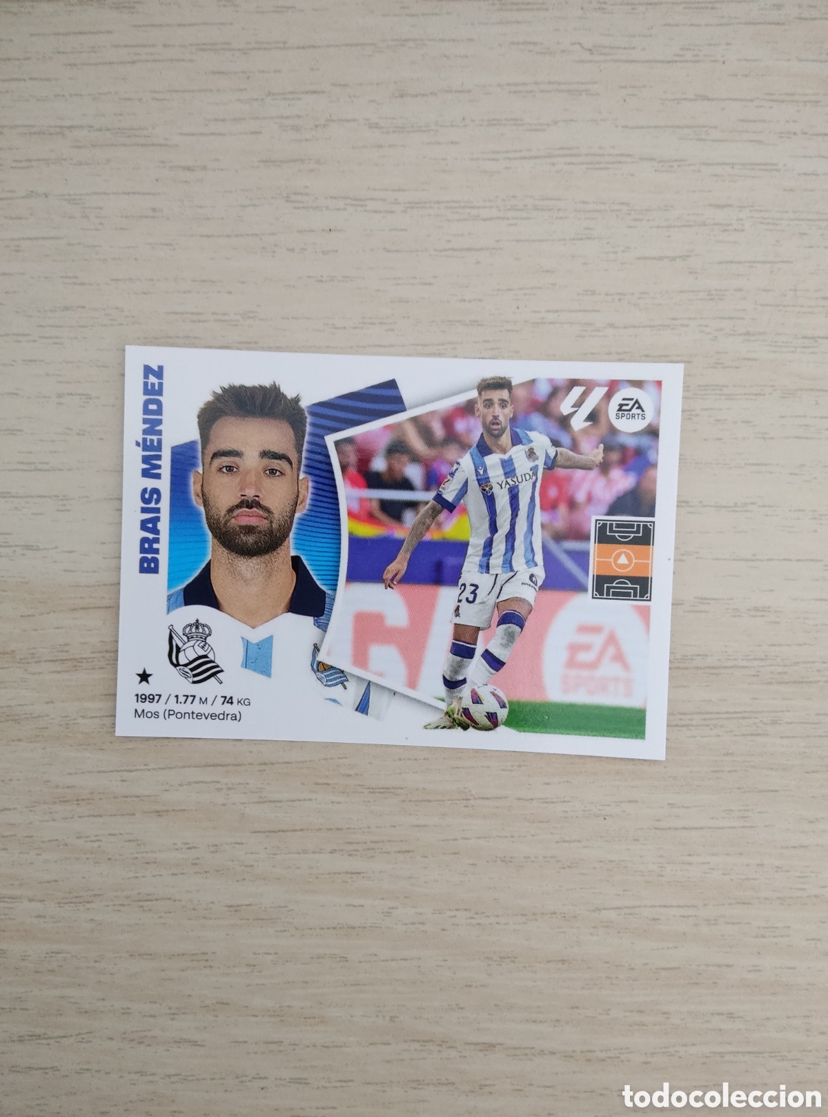 Cromos de f&uacute;tbol: 14 BRAIS MENDEZ REAL SOCIEDAD LIGA ESTE 2024 2025