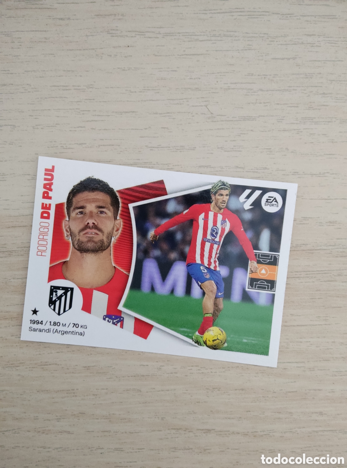 Cromos de f&uacute;tbol: 10 RODRIGO DE PAUL ATLETICO MADRID LIGA ESTE 2024 2025