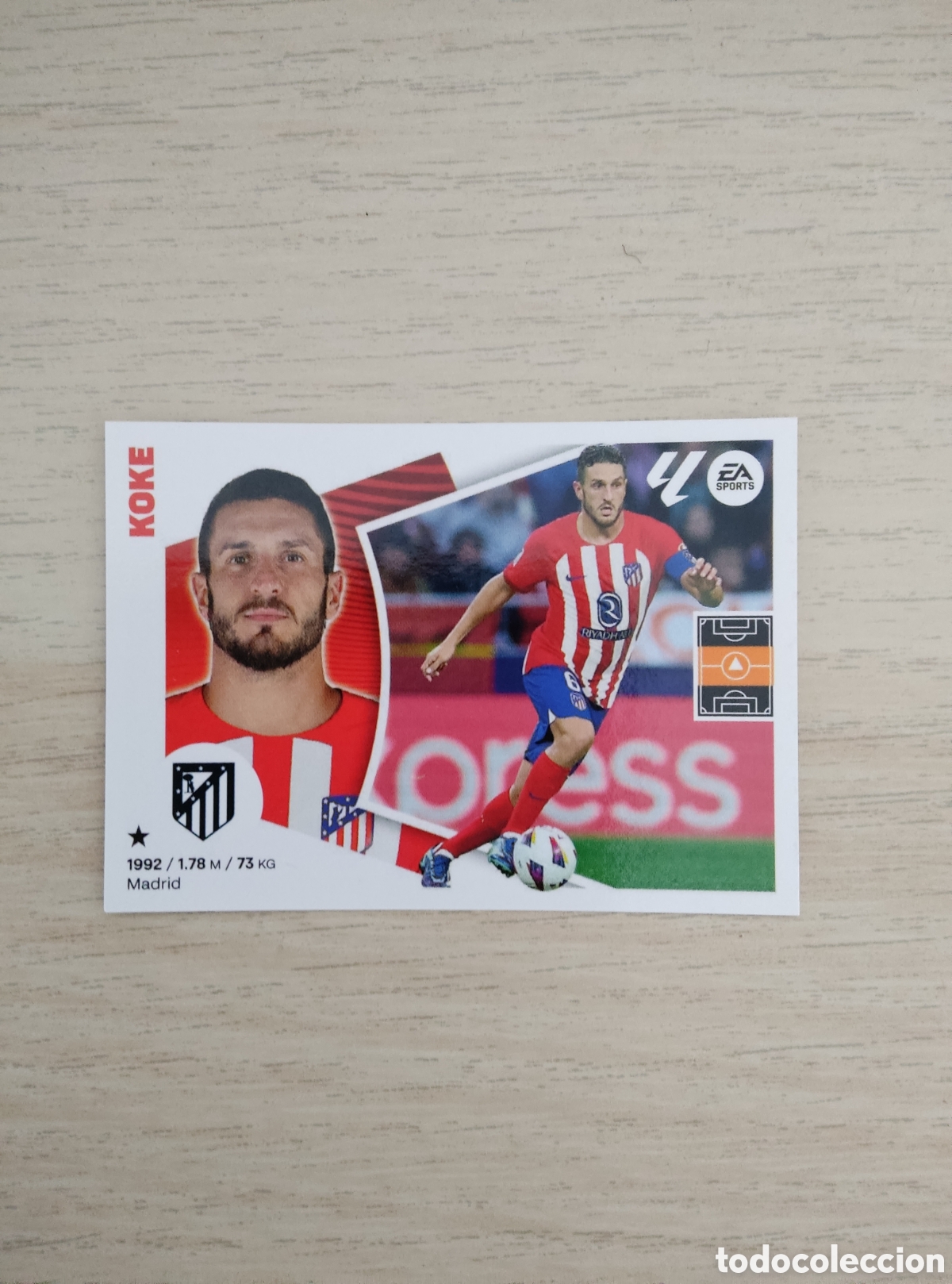 Cromos de f&uacute;tbol: 11 KOKE ATLETICO MADRID LIGA ESTE 2024 2025
