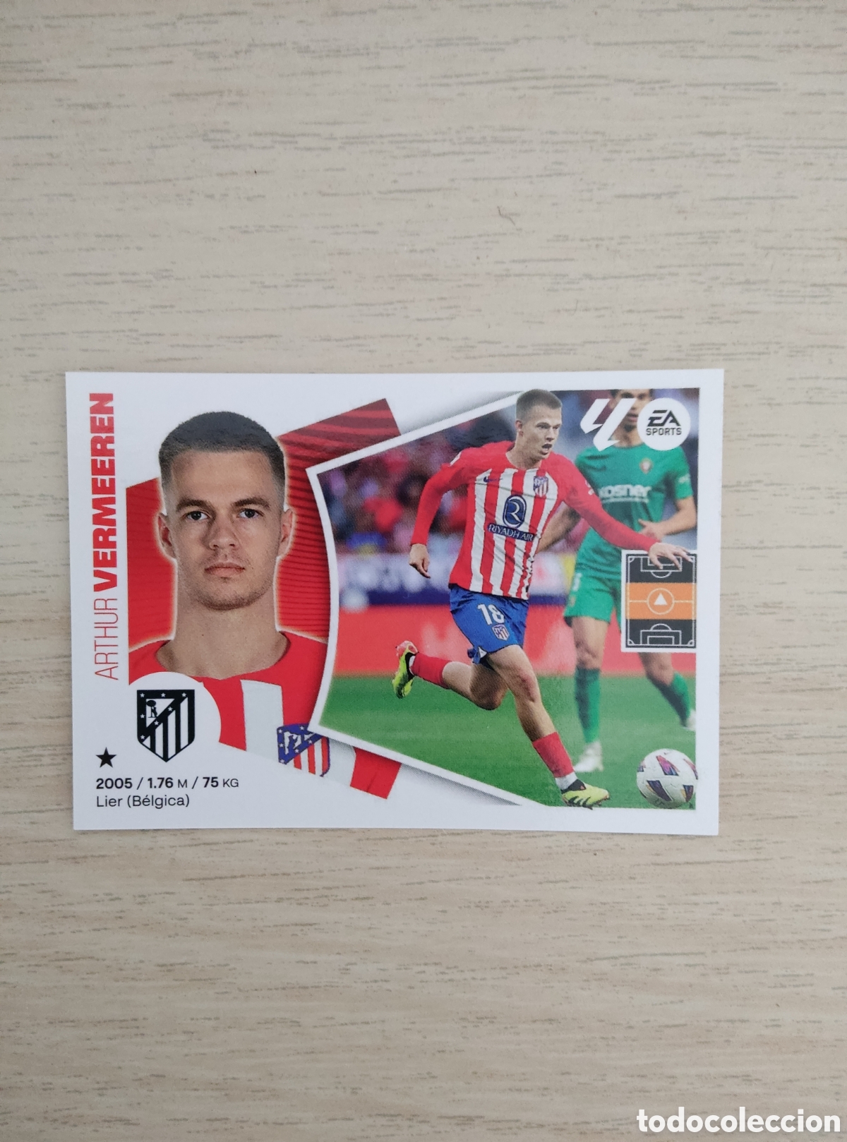 Cromos de f&uacute;tbol: 12 A VERMEEREN ATLETICO MADRID LIGA ESTE 2024 2025