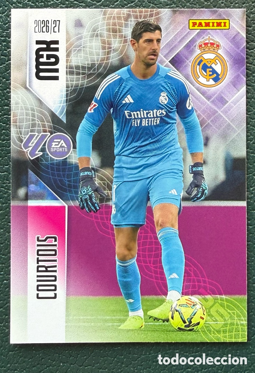 Cromos de f&uacute;tbol: 218 COURTOIS REAL MADRID FICHAS ALBUM MEGACRACKS 2026 2027 MGK 26 27