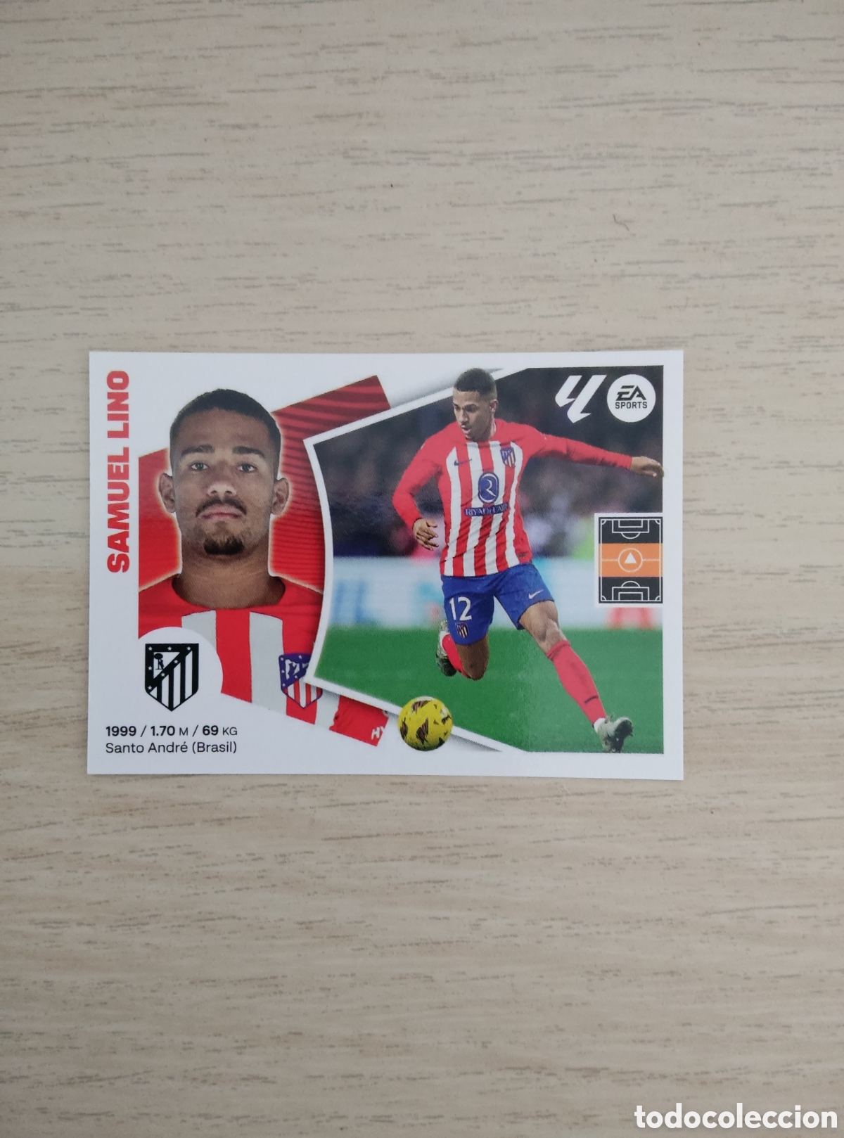 Cromos de f&uacute;tbol: 16 SAMUEL LINO ATLETICO MADRID LIGA ESTE 2024 2025