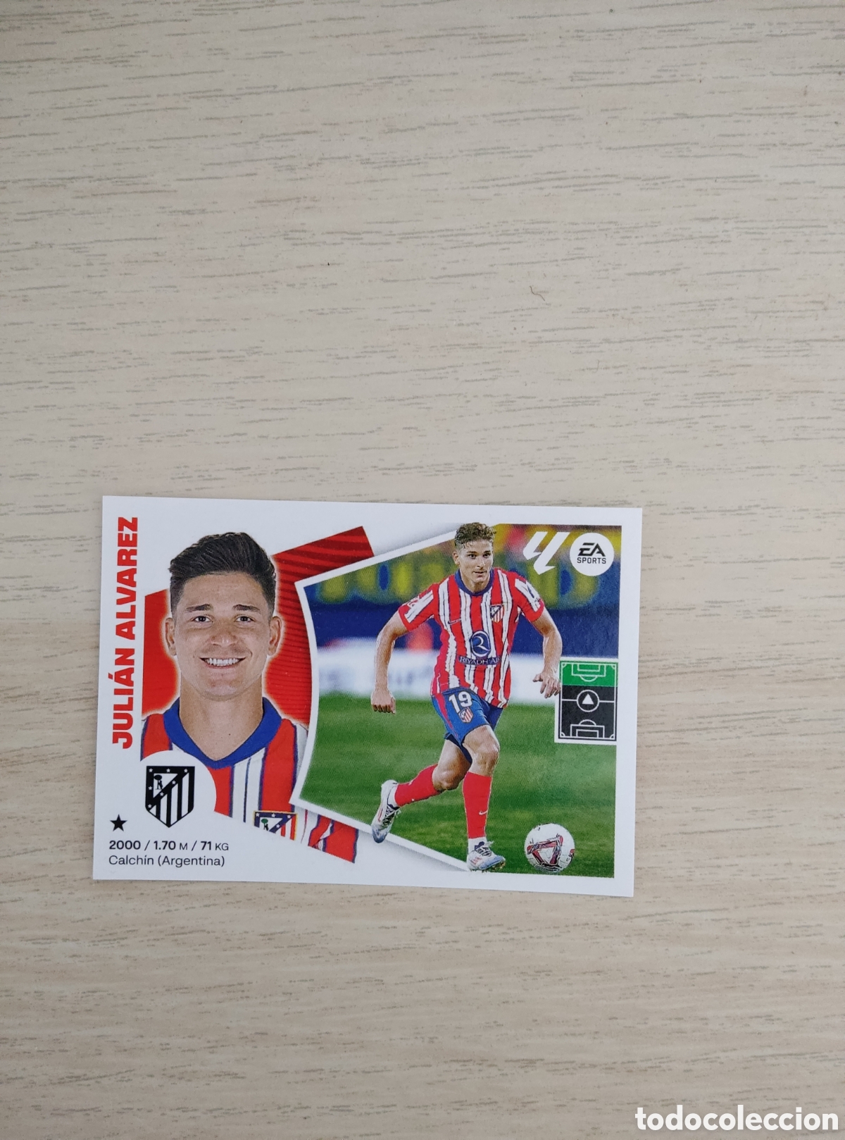 Cromos de f&uacute;tbol: 39 JULIAN ALVAREZ ULTIMO FICHAJE ATLETICO MADRID LIGA ESTE 2024 2025