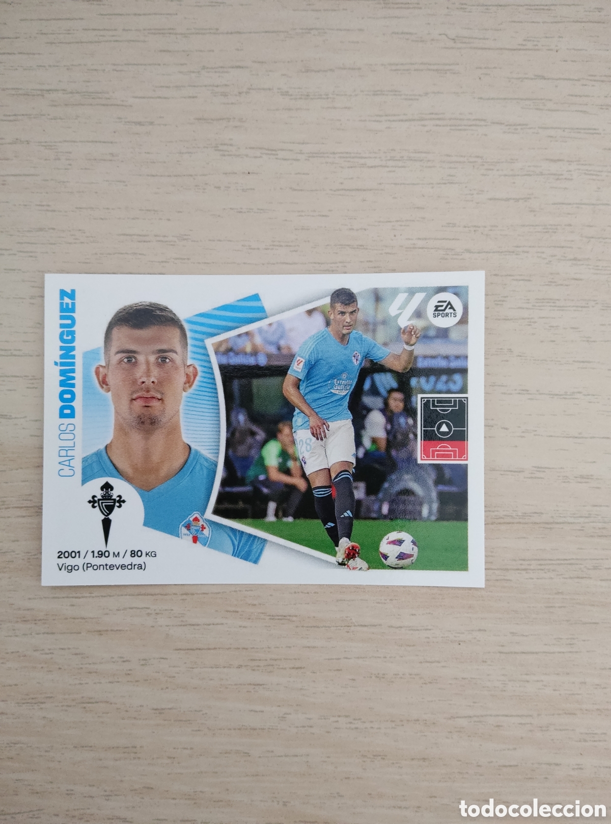 Cromos de f&uacute;tbol: 8 DOMINGUEZ CELTA LIGA ESTE 2024 2025