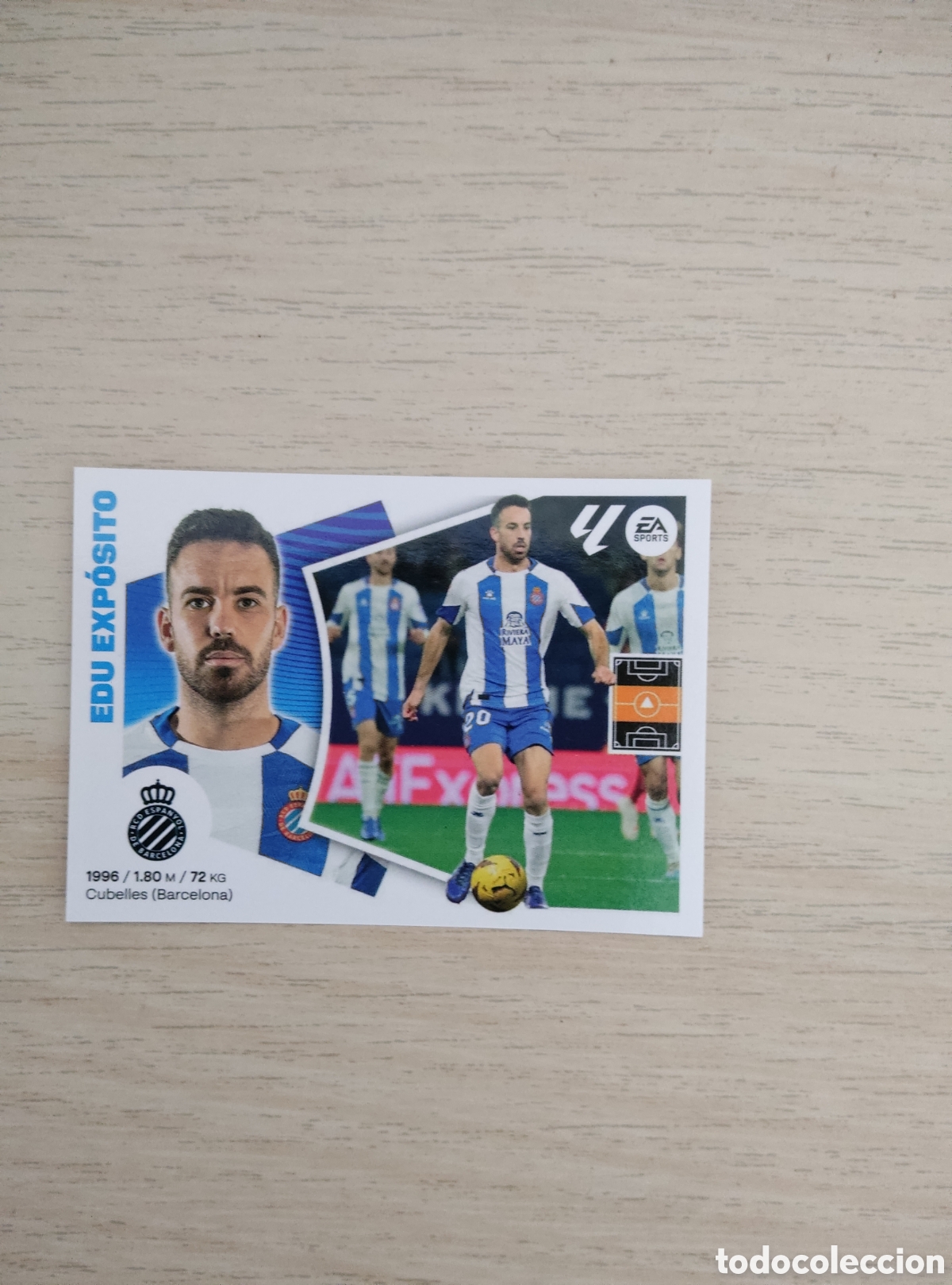 Cromos de f&uacute;tbol: 15 A EDU EXPOSITO ESPANYOL LIGA ESTE 2024 2025