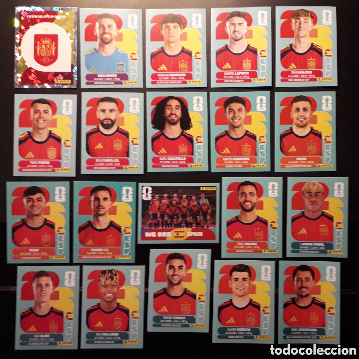 Cromos de f&uacute;tbol: 20 CROMOS ESPA&Ntilde;A, EQUIPO COMPLETO MUNDIAL F&Uacute;TBOL 2026 FIFA WORLD CUP PANINI SIN PEGAR. LAMINE YAMAL