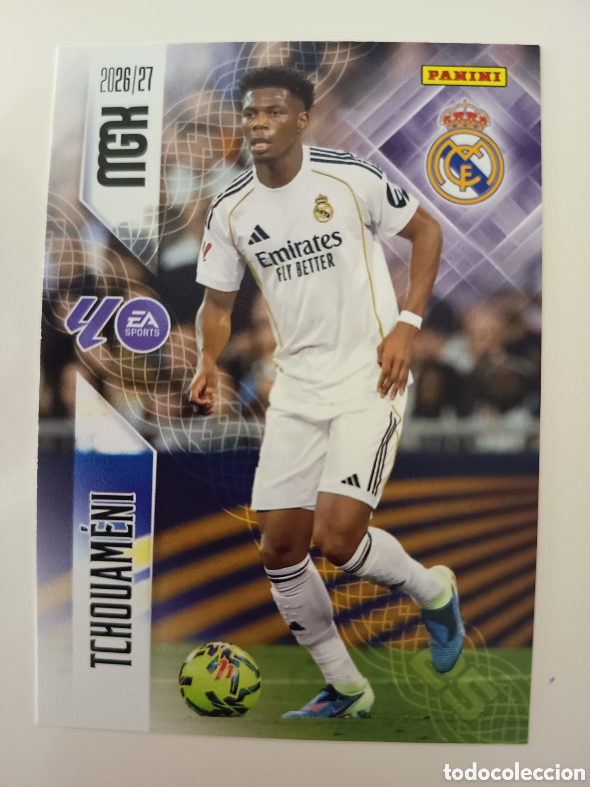 Cromos de f&uacute;tbol: 225 Tchouameni Real Madrid megacracks 2026-2027