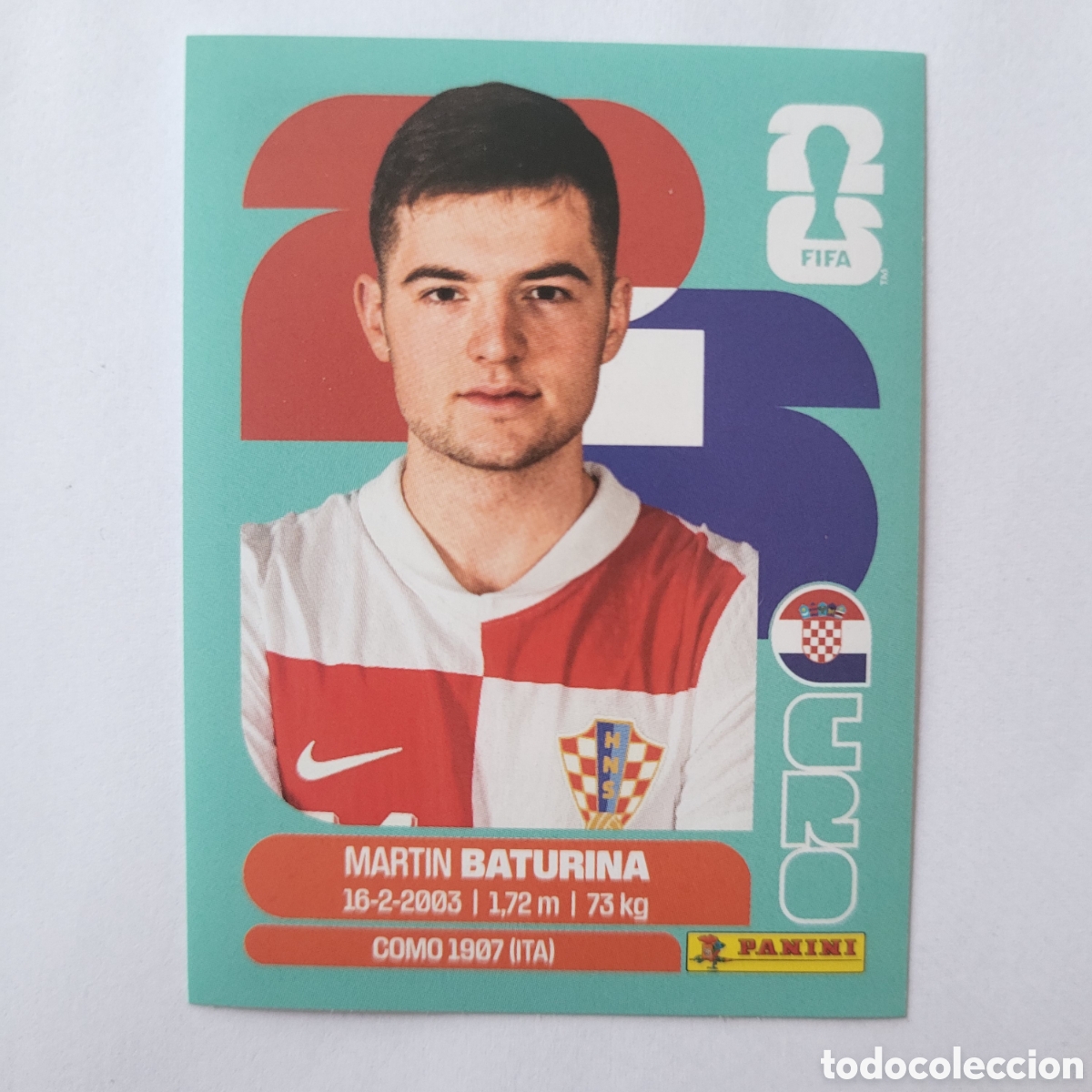 Cromos de f&uacute;tbol: CRO 11 Martin Baturina [Sticker] / FIFA World Cup 2026