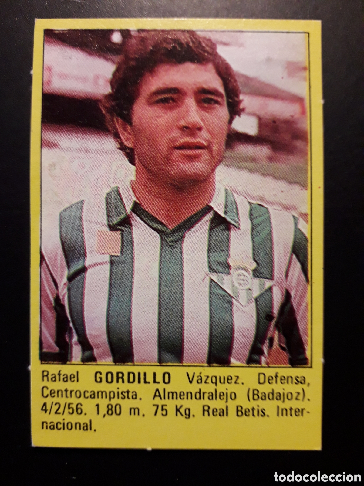 Cromos de f&uacute;tbol: GORDILLO BETIS SUPER F&Uacute;TBOL 84 83-84 1983-1984 ROLL&Aacute;N DESPEGADO PEDIDO M&Iacute;NIMO 3&euro;