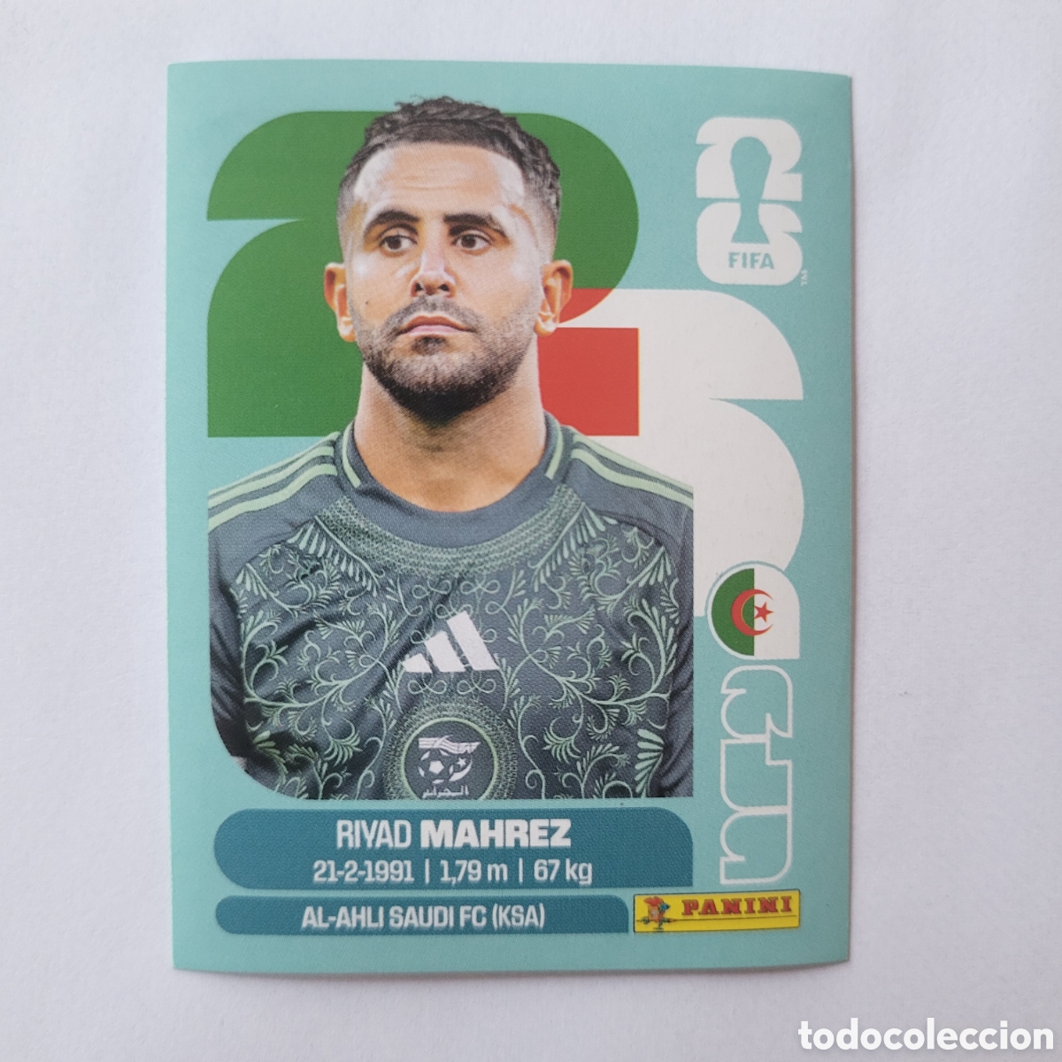 Cromos de f&uacute;tbol: ALG 15 Riyad Mahrez [Sticker] / FIFA World Cup 2026