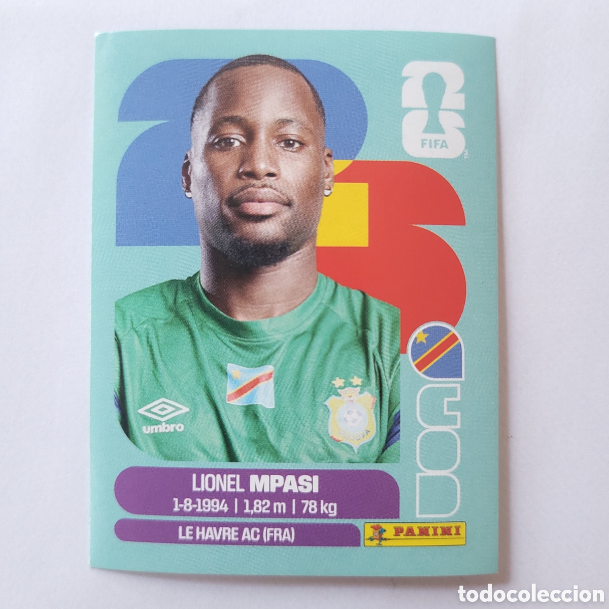 Cromos de f&uacute;tbol: COD 2 Lionel Mpasi [Sticker] / FIFA World Cup 2026