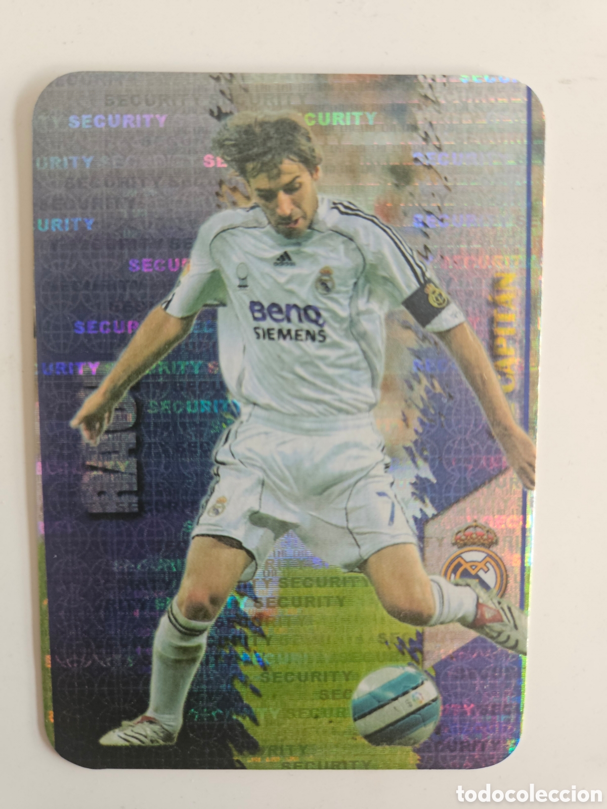 Cromos de f&uacute;tbol: 25 Ra&uacute;l security Horizontal normal mundicromo 2008
