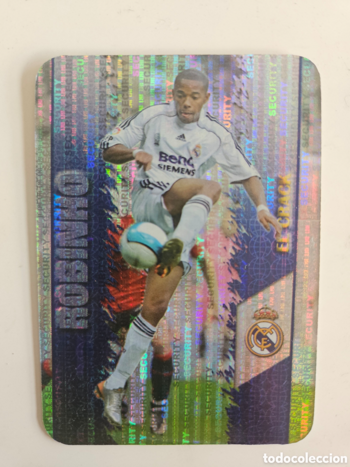 Cromos de f&uacute;tbol: MUNDICROMO 2007 2008 N&ordm; 26 ROBINHO REAL MADRID. SECURITY VERTICAL.