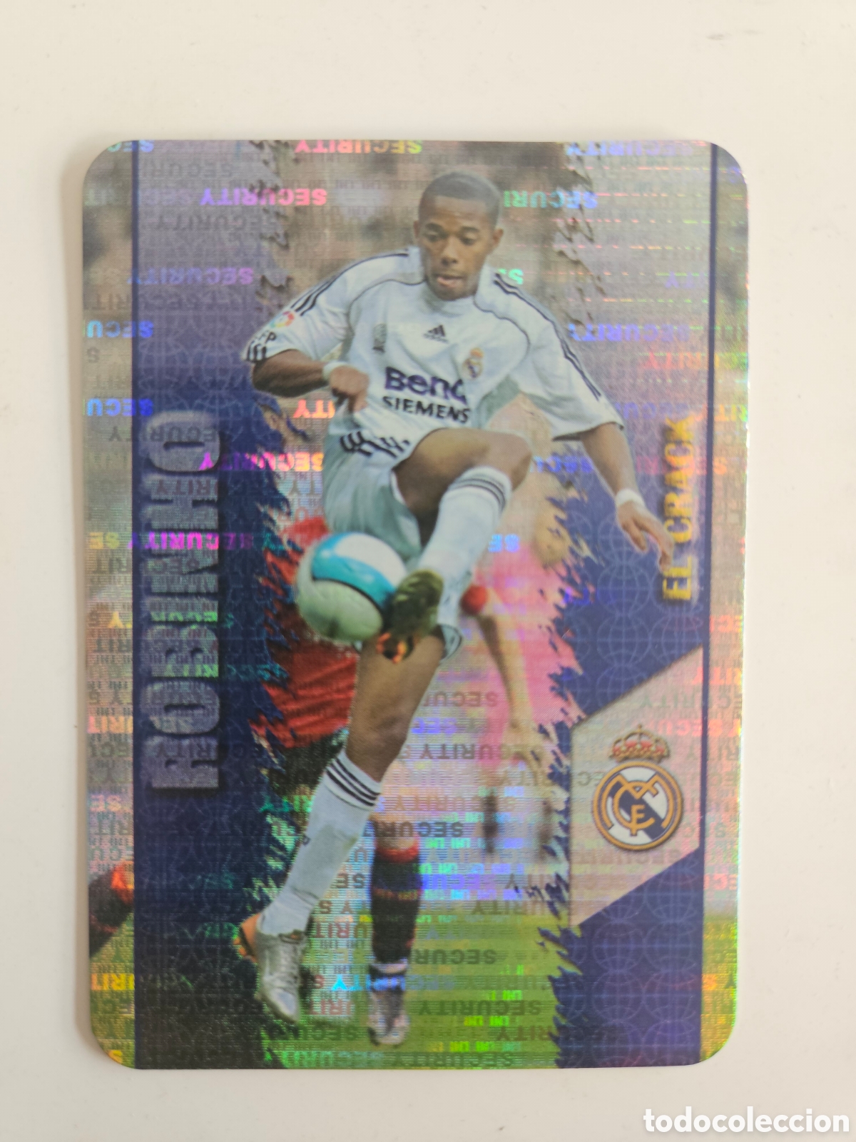 Cromos de f&uacute;tbol: MUNDICROMO 2007 2008 N&ordm; 26 ROBINHO REAL MADRID. SECURITY HORIZONTAL