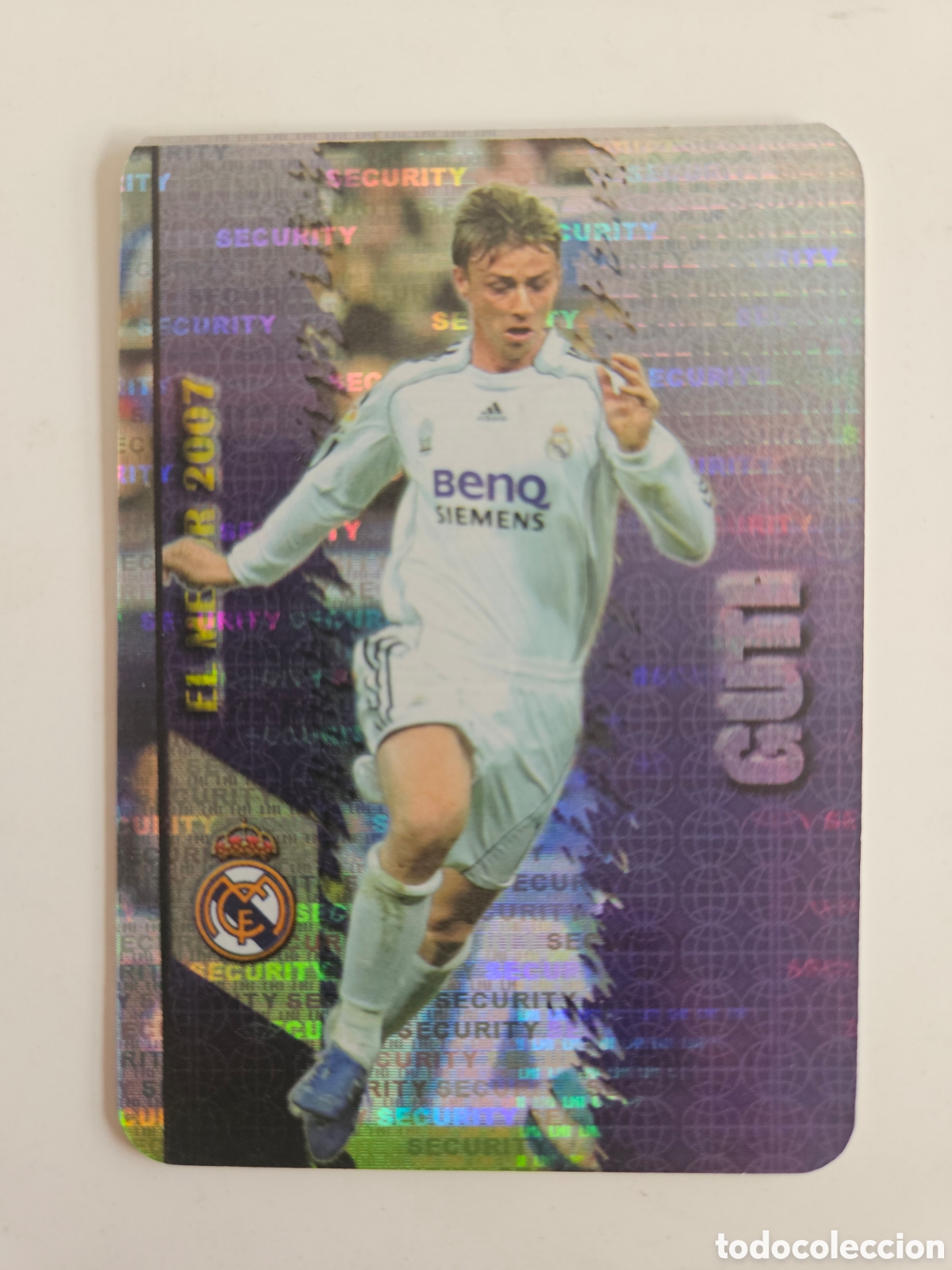 Cromos de f&uacute;tbol: 27 GUTI REAL MADRID / SECURITY HORIZONTAL NORMAL / FICHAS DE LA LIGA 2007 2008 / MUNDICROMO