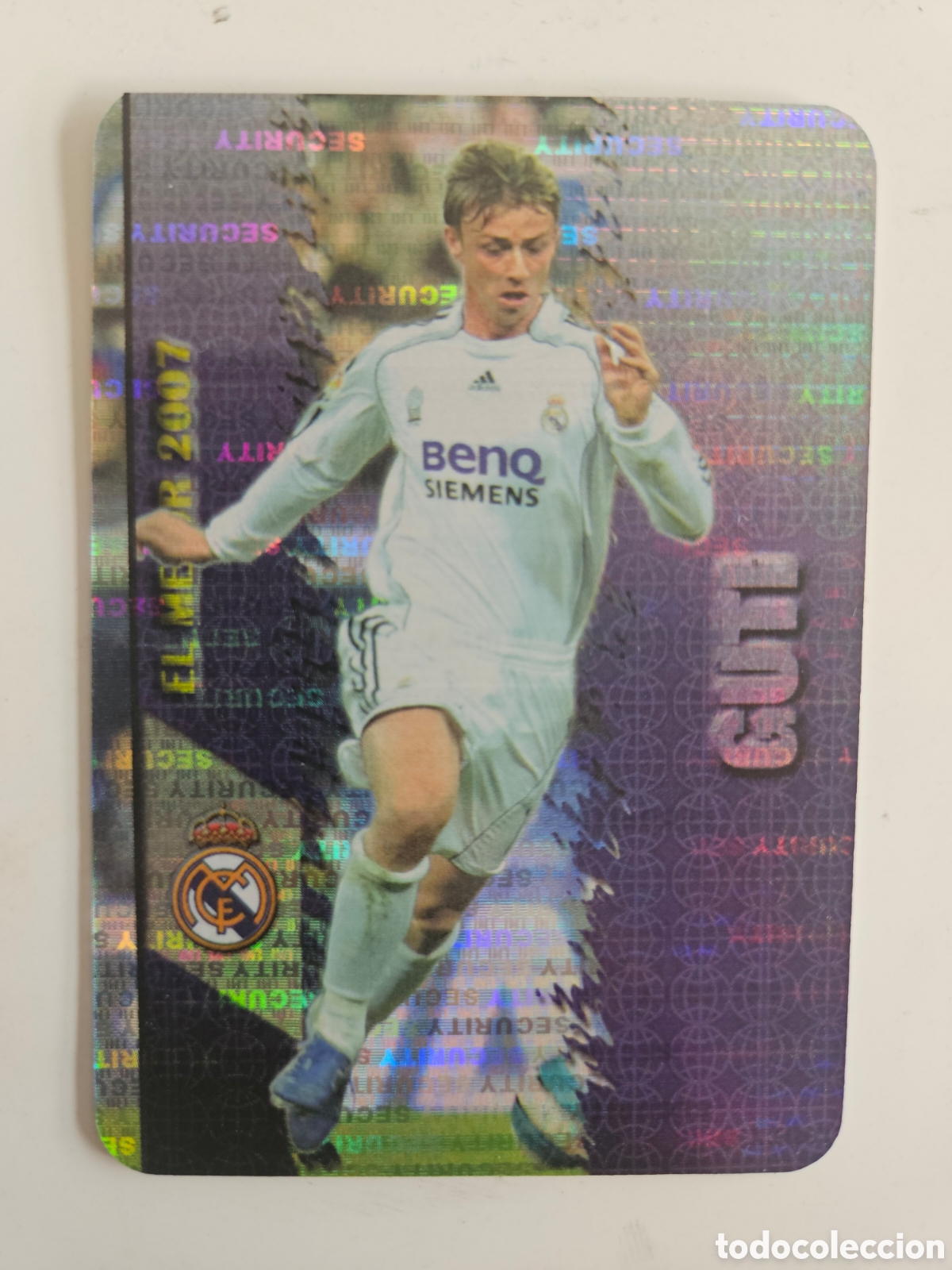 Cromos de f&uacute;tbol: 27 GUTI REAL MADRID / SECURITY HORIZONTAL INVERTIDO / FICHAS DE LA LIGA 2007 2008 / MUNDICROMO