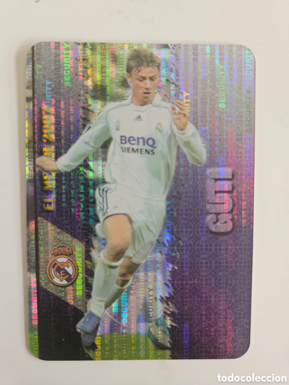 Cromos de f&uacute;tbol: 27 GUTI REAL MADRID / SECURITY VERTICAL NORMAL / FICHAS DE LA LIGA 2007 2008 / MUNDICROMO