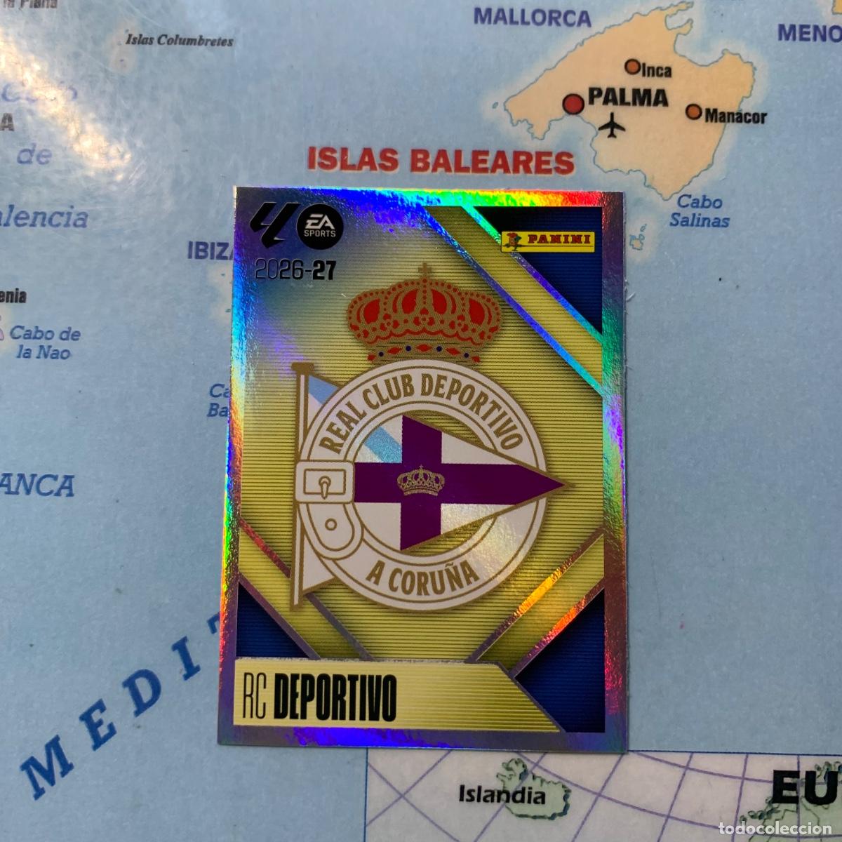 Cromos de f&uacute;tbol: Escudo del deportivo de La Coru&ntilde;a n&uacute;mero 1 cromo de la liga este 26-27 2026-2027