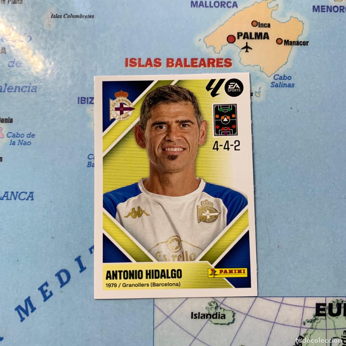 Cromos de f&uacute;tbol: Antonio Hidalgo entrenador n&uacute;mero 2 del deportivo cromo de la liga este 26-27 2026-2027